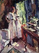 Konstantin Korovin Beside the open window oil on canvas